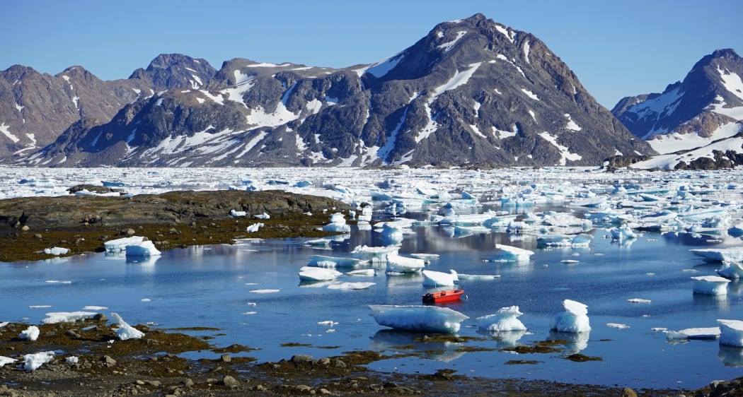 The Greenland icecap, which is up to 3 kilometres thick, is already melting and losing mass.