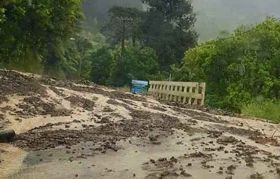 Slip at Paekākāriki Hill Road - after heavy rains in Porirua