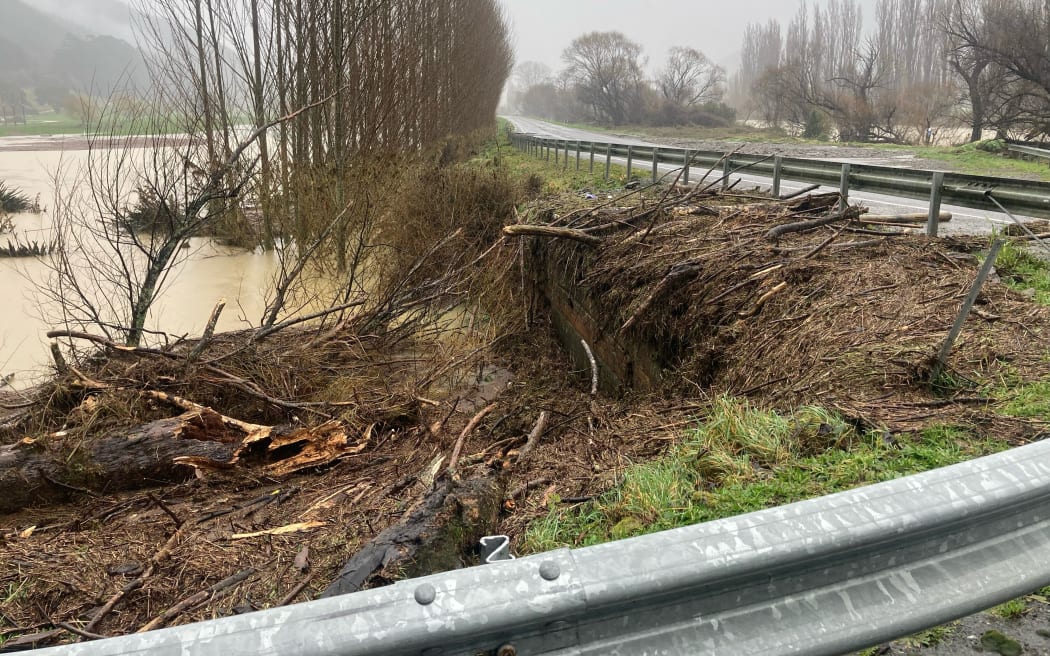 Rainy conditions along SH6 in the upper South Island on 18 August, 2022.