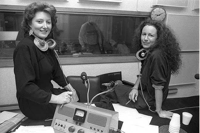 Maggie Barry and Kim Hill,1987.