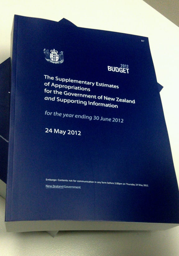 The front cover of the 2012 Budget