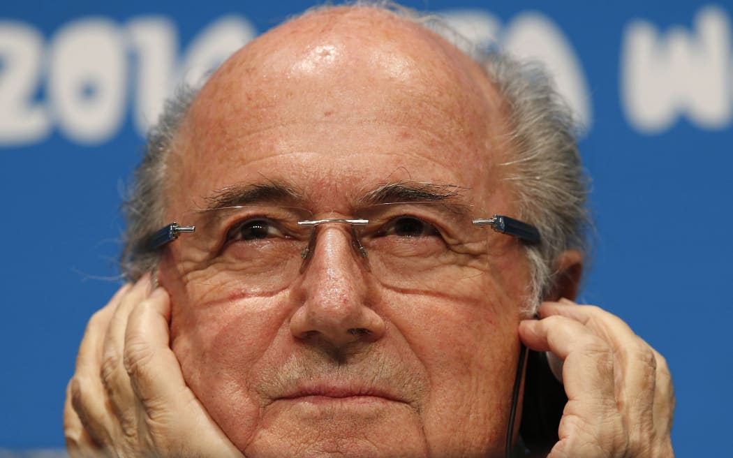 The outgoing FIFA president Sepp Blatter, who resigned from his role.