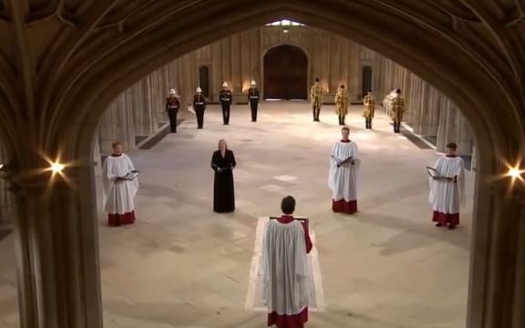 The Duke of Edinburgh’s funeral, St George’s Chapel (Nick Madden on the left)
