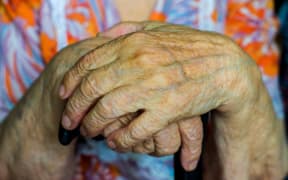 an elderly woman's hands