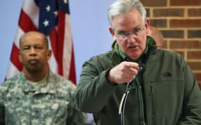 Missouri Governor Jay Nixon speaks during a news conference at the University of Missouri - St. Louis.