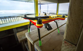 A new initiative from the Murawai Surf Club - testing drones for surf livesaving purposes.