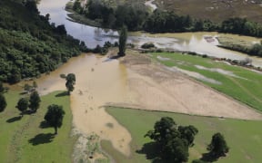 Flooding in the Takaka valley.
