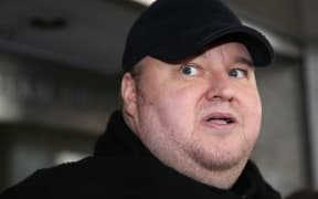 Kim Dotcom after a court appearance in Auckland in 2015.