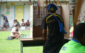 Polling booth PNG election 2017
