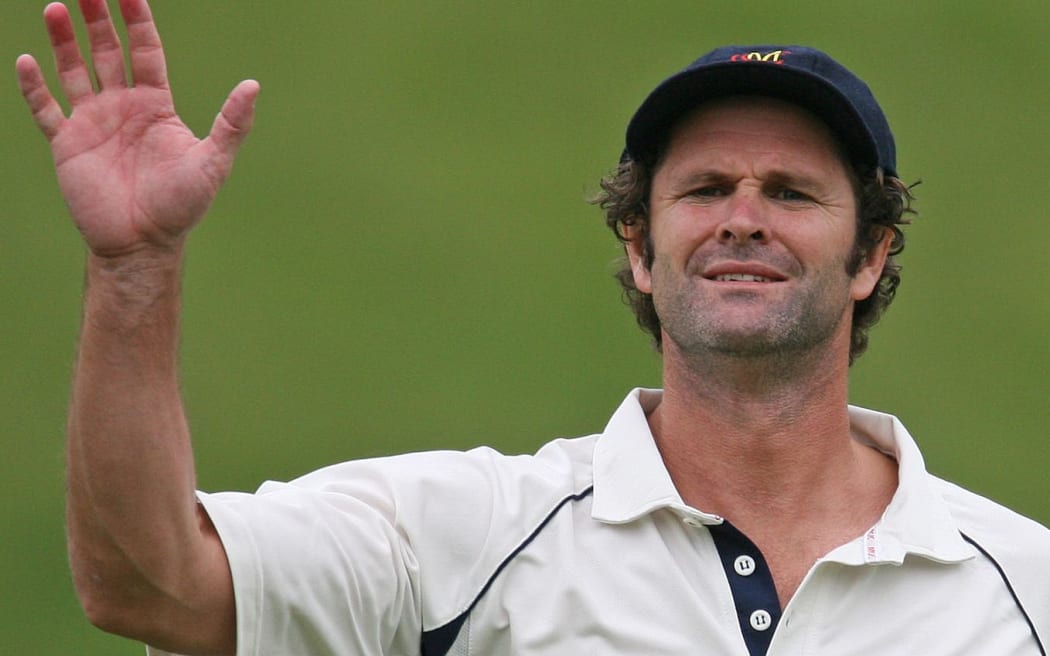 Chris Cairns playing for MCC against Black Caps at Arundel in 2008