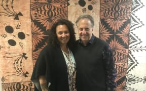 Musician Ngaire Fuata and Sunday Morning host Jim Mora.