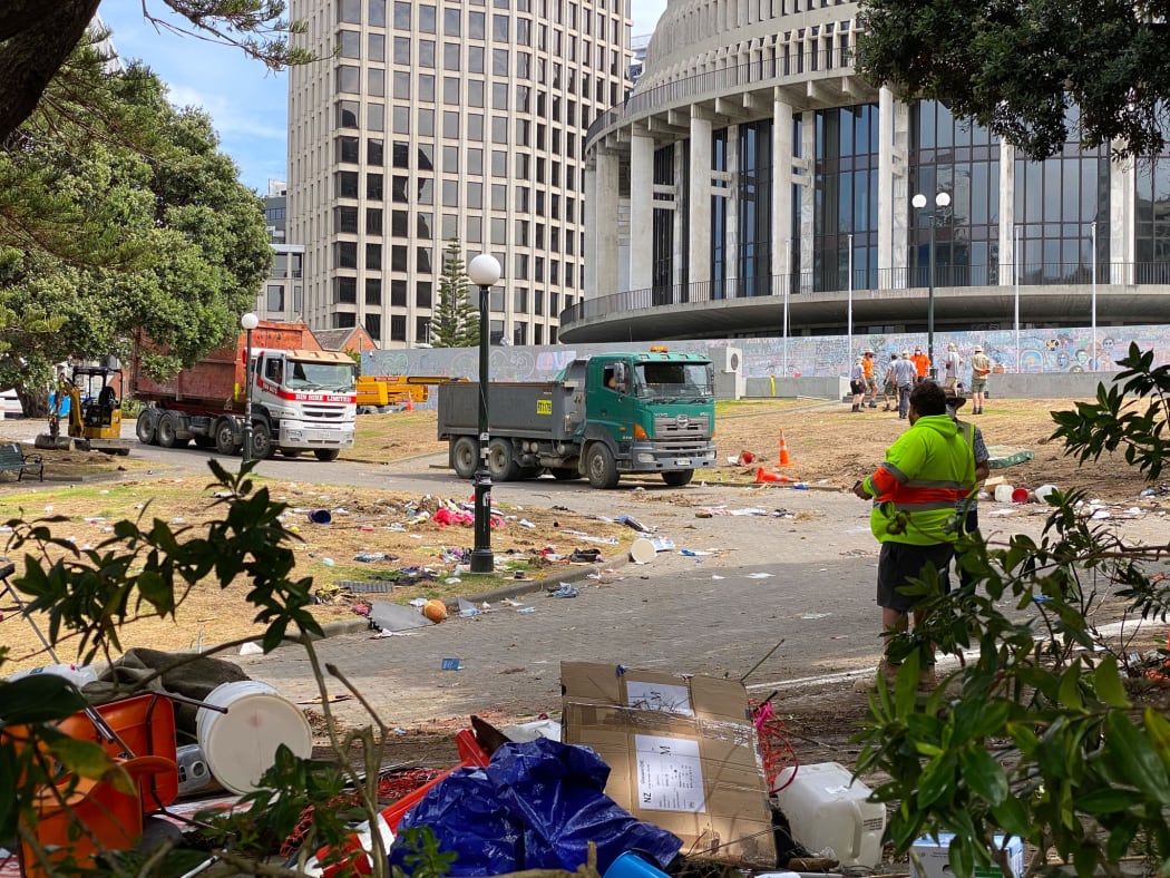 Wellington City Council has repairs and a clean-up underway of Parliament grounds after the 23-day occupation by protesters ended.