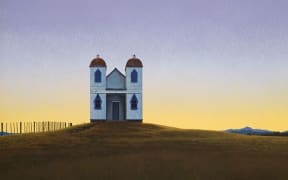 Steve Harris' painting of Ratana Church