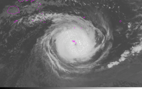Satellite image of Cyclone Gita on 12 February, 0930 to 1630 UTC.