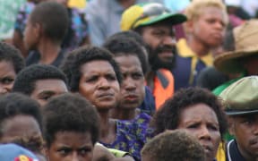 Papua New Guineans at a rally.