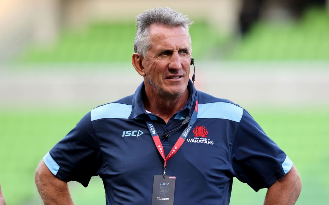 Waratahs Coach Rob Penney. Melbourne Rebels v NSW Waratahs. 2021 Super Rugby AU Round 5 Match. Played at AAMI Stadium on Friday 19 March 2021. Photo Clay Cross / photosport.nz