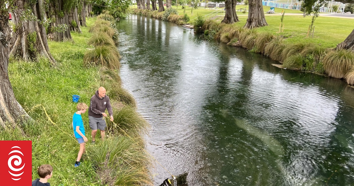 Magnet fishing: Family try their luck at bottom of Avon River