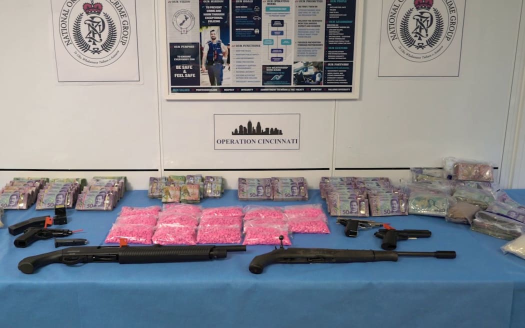 Drugs, weapons and money recovered by police in Operation Cincinnati.