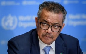 World Health Organization (WHO) Director-General Tedros Adhanom Ghebreyesus giving a briefing on the Covid-19 outbreak, 2 March