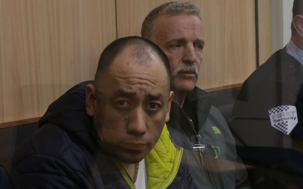 From left: Agustin Suarez-Juarez and Ronald Cook Snr on trial at the High Court in Auckland accused of importing cocaine and possession of cocaine for supply.