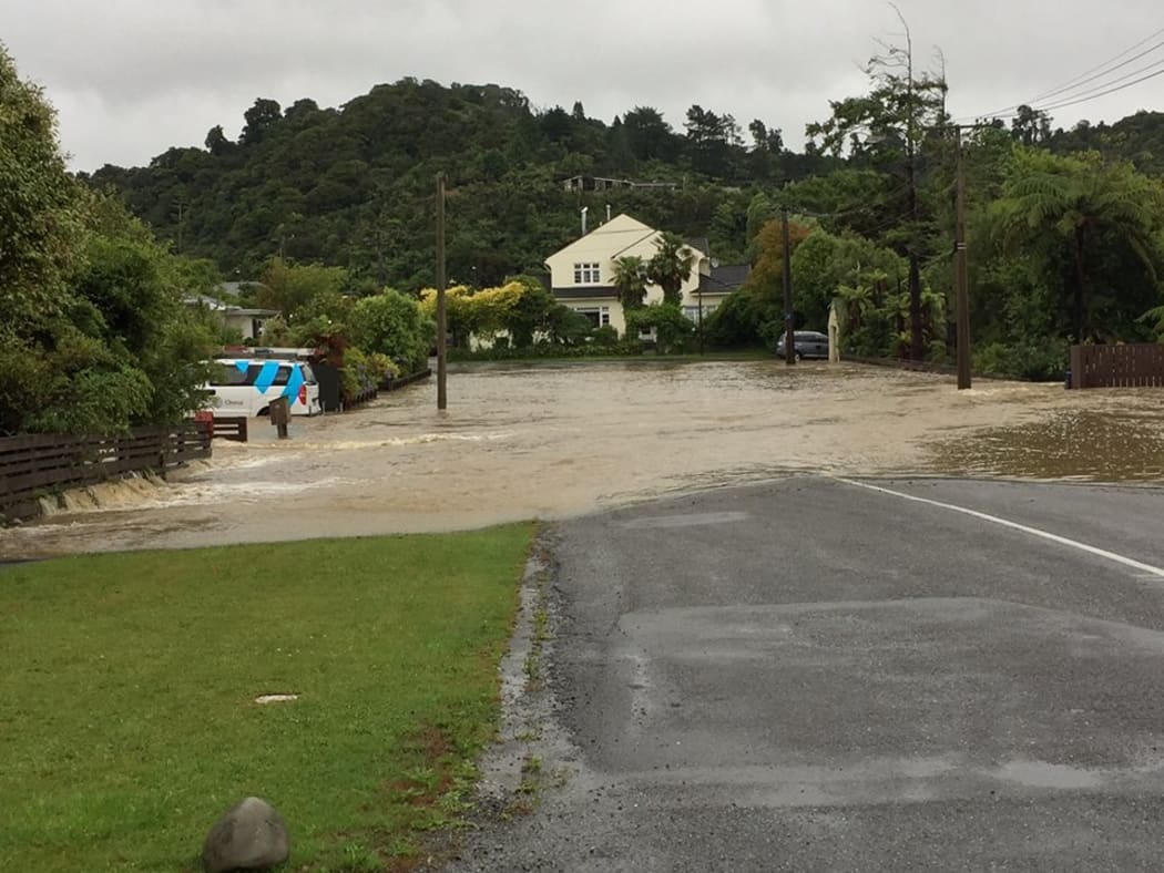 Surface flooding in Greymouth