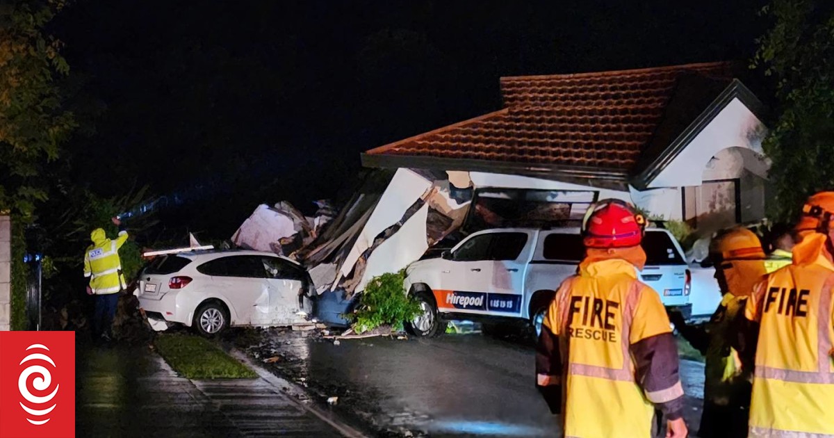 Wild weather: Home collapses as landslide shifts Tauranga house to road