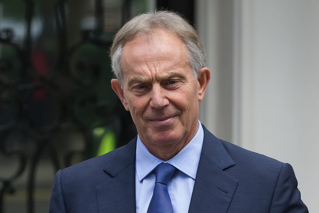 Former British Prime Minister Tony Blair leaves his office in central London on July 5, 2016.