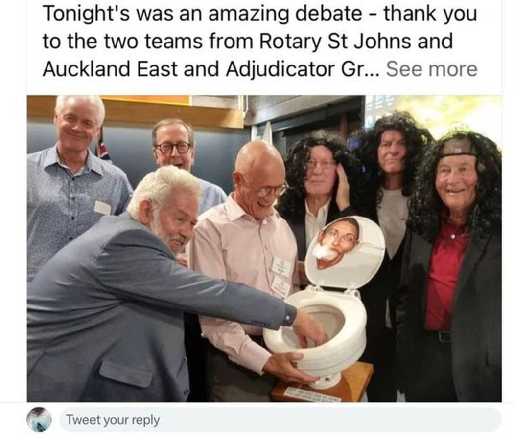Auckland Rotary club apologises over images of former PM Jacinda Ardern