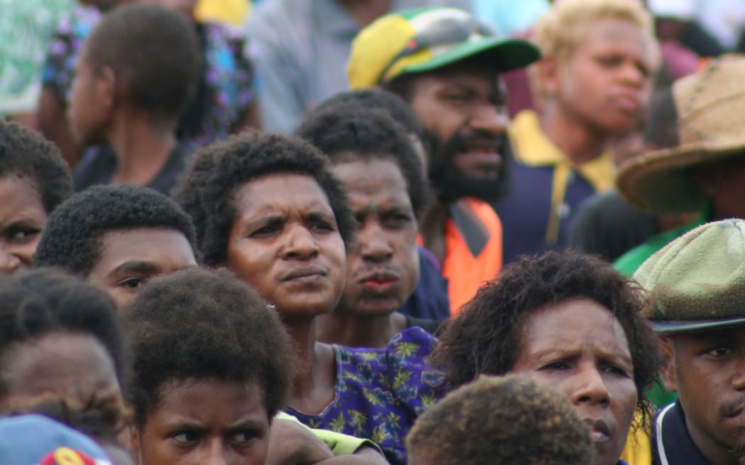 Papua New Guineans at a rally.