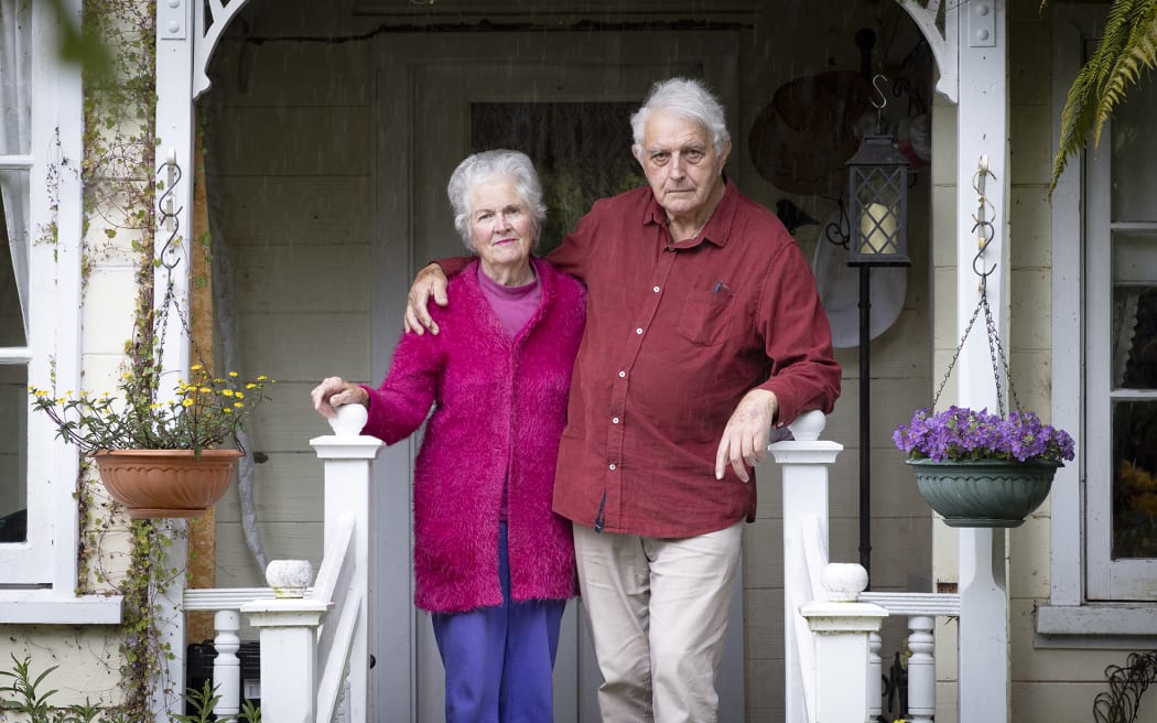 Tarawera residents Owen and Margaret Dawe are afraid they may have to sell their home as the Council sewerage reticulation is too expensive.  31 October 2023 The Daily Post Photo / Andrew Warner