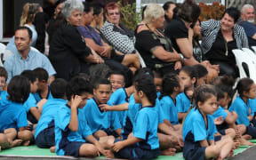 Students at Te Kura Māori o Waatea in their new uniforms.