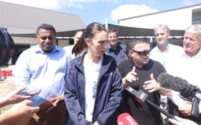 Prime Minister Jacinda Ardern in Nelson following the Tasman fires.