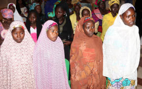 Some of the Chibok schoolgirls who escaped their Boko Haram Islamist captors.