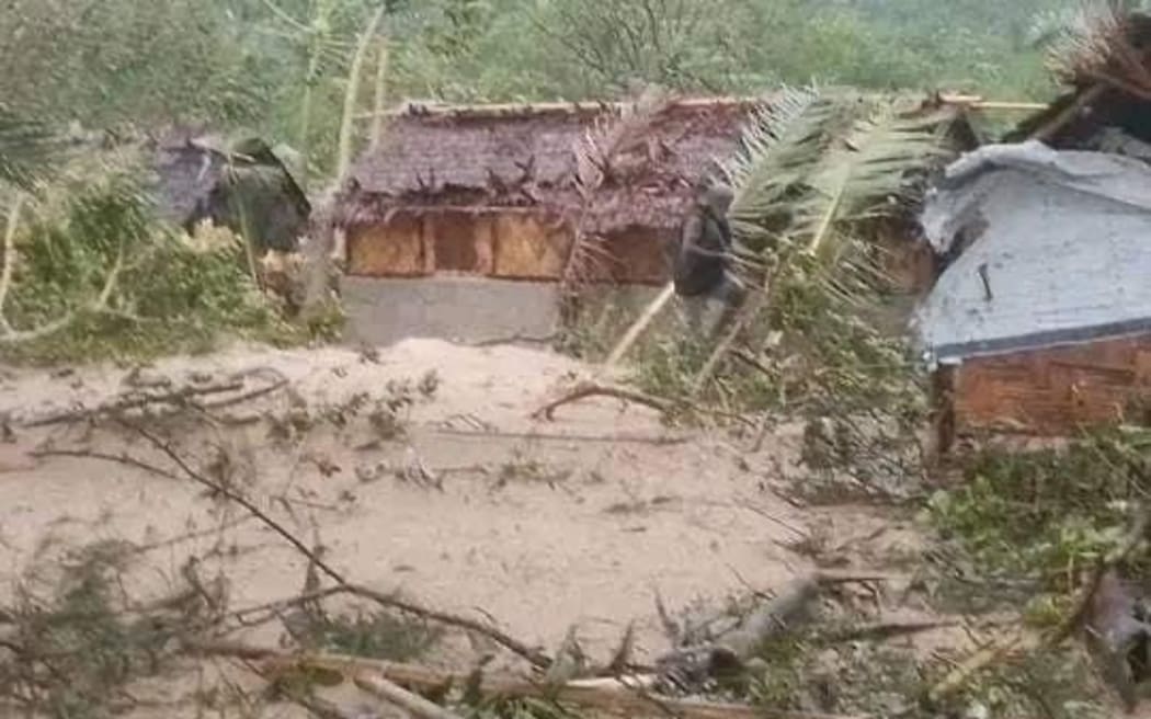 Scenes of devastation on Epi Island