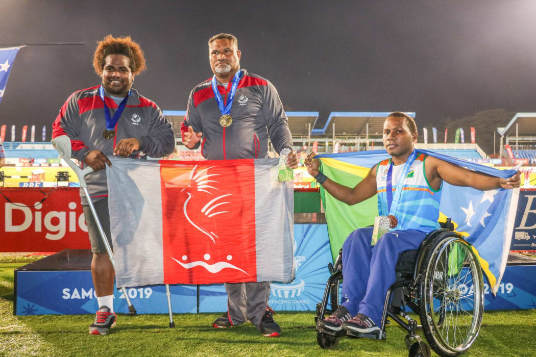New Caledonia came up trumps in the men's para shot put.