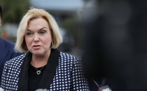 National Party leader Judith Collins announcing the party's law and order policy on Tuesday 11 August.