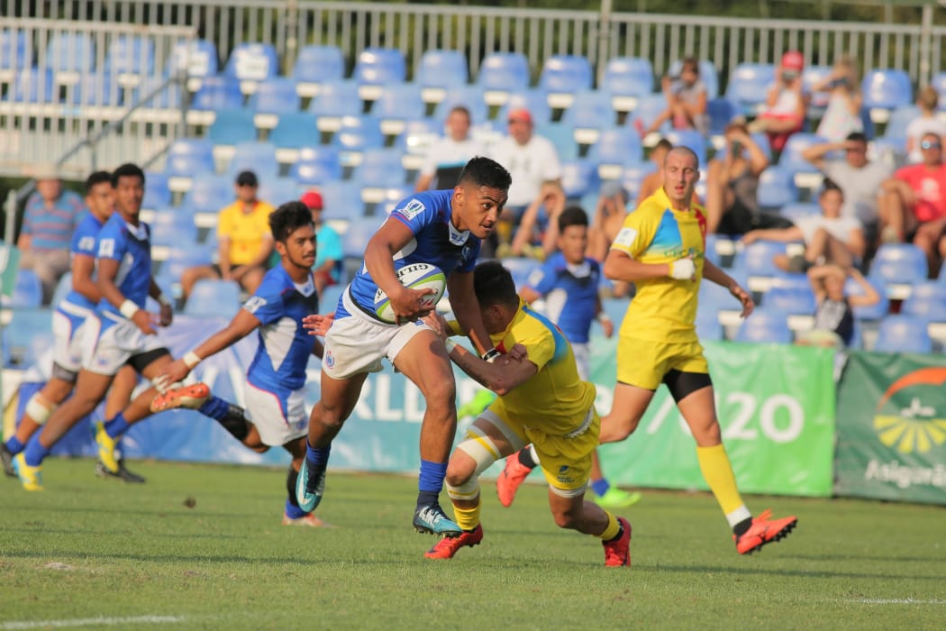 Samoa overcame ill discipline to beat Romania at the Under 20 Trophy.