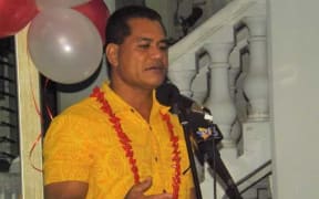 Samoa Minister of Communications and Information Technology Afamasaga Rico Tupa'i speaking at the soft launch of radio 2ap new FM statio