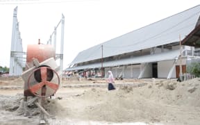 The new Pharaa Market under construction in Sentani, Papua