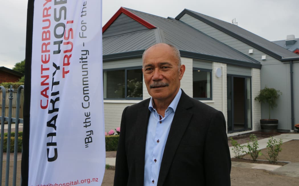 Sir Jerry Mateparae stands in front of the newly refurbished flat for overnight stays.
