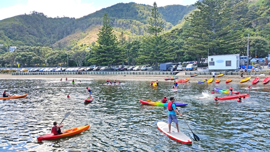 Wellingtonians made the most of the hot weather at Days Bay, Lower Hutt on 20 February.