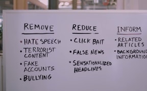 Facebook busts out the whiteboards to brainstorm its fake news strategy.