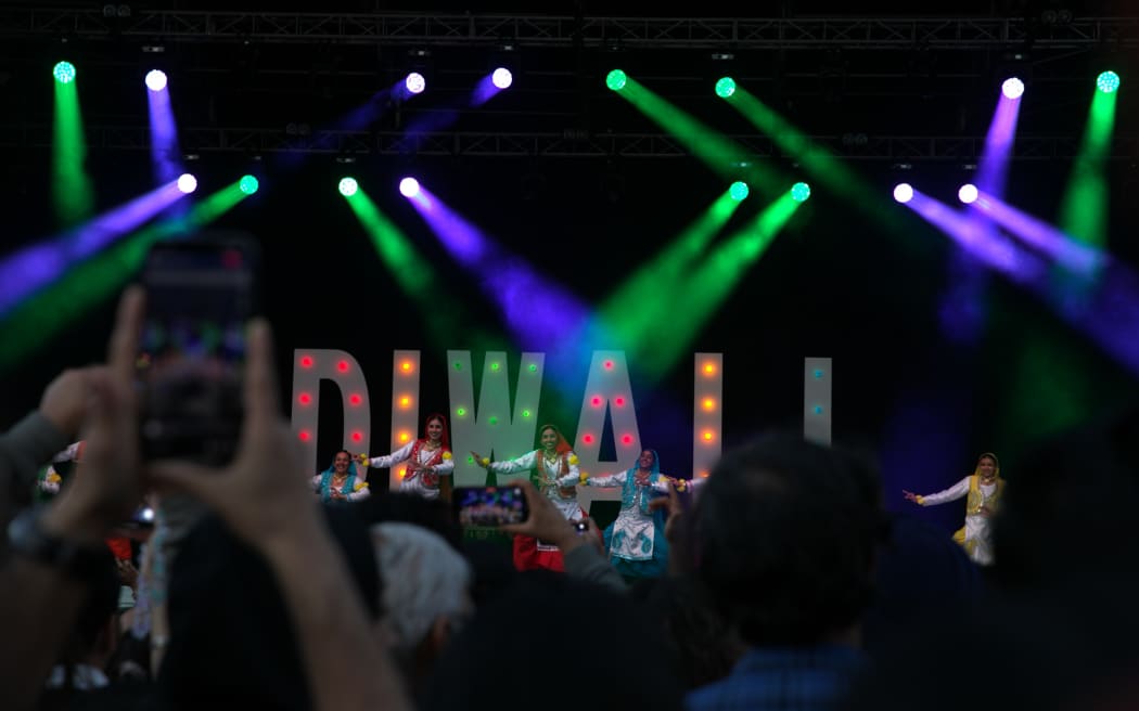 Dancers perform during the 2023 BNZ Auckland Diwali Festival.