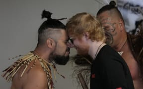 Ed Sheeran was welcomed with a pōwhiri performed by the kaiHaka group.