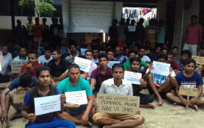A group of Bangladeshi men stuck in limbo in Port Vila.