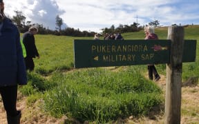 The British had dug their way up the slopes towards a new pā at Pukerangiora using a system of redoubts and covered trenches call saps.