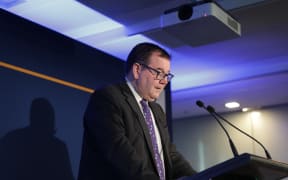 Finance Minister Grant Robertson giving a second pre-Budget speech.