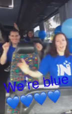 Lobbyist and political pundit Jenna Raeburn on a National Party campaign bus, as seen in a Paula Bennett video on Facebook.