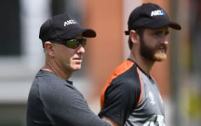 Gary Stead and Kane Williamson.
New Zealand Black Caps team training ahead of their game against England on Wednesday. Newcastle, UK.
