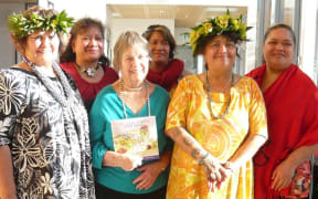 Author of "The Cook Islands Crab Race" June Allen (centre) wants to see more Pacific stories in children's literature.